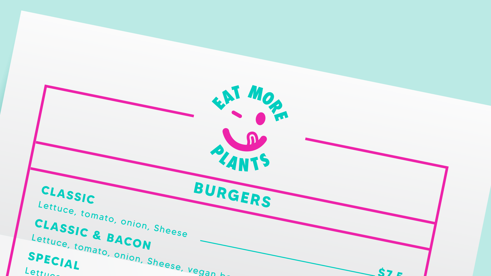 Eat More Plants menu logo